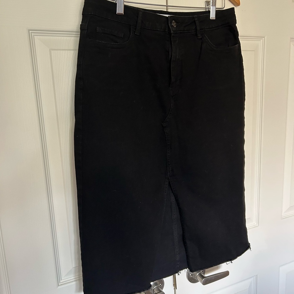 Black Denim Skirt - Picture 2 of 5